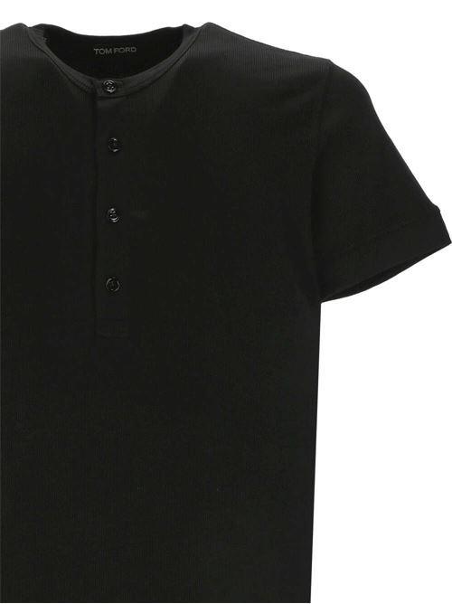 maglia nera con bottoni sul davanti Tom Ford | JHS004JMT003F23LB999